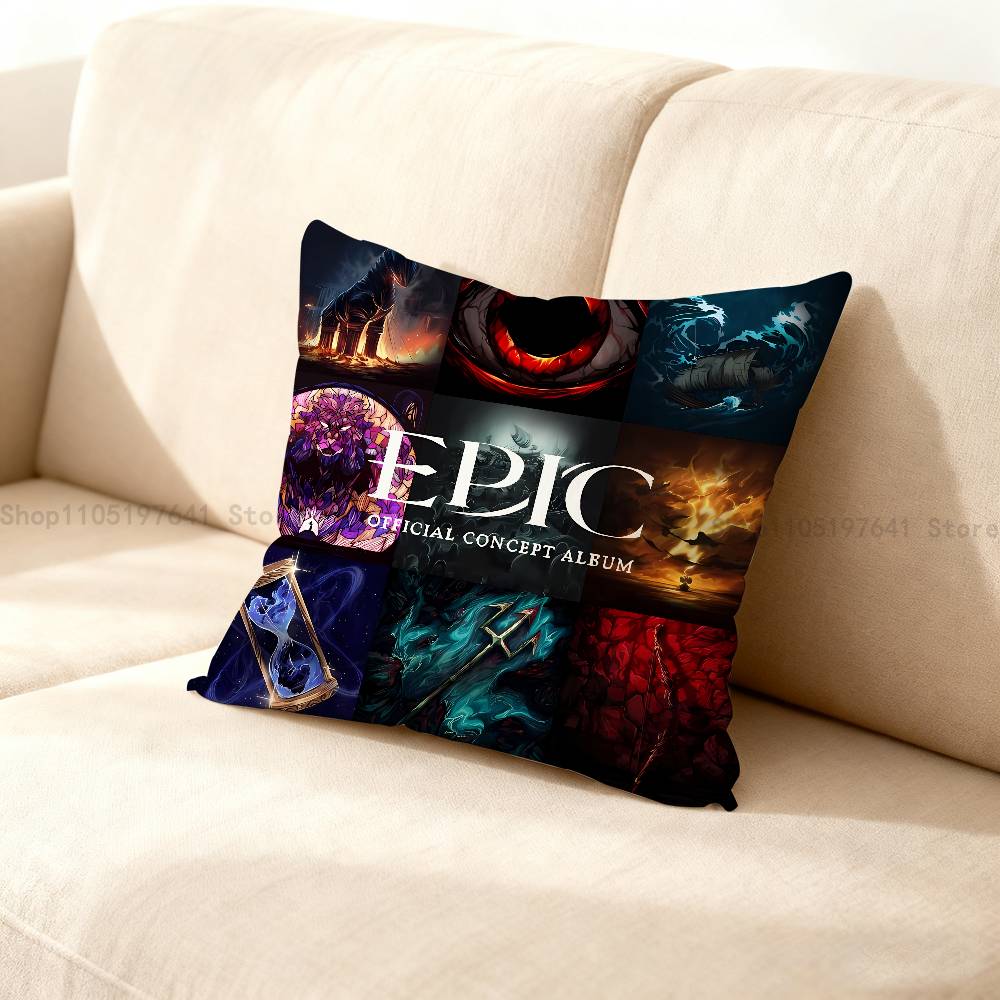 Music E-Epic The Musical Anime Celebrity Merchandise All-Match Printed Pillow Case Sofa Car Office Room Decoration Protector