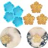 Flower Shaped Silicone Resin Mold 4 Cavity Door Hand Palms Shape Jewelry Pendant Epoxy Mold Necklace Decors Gift