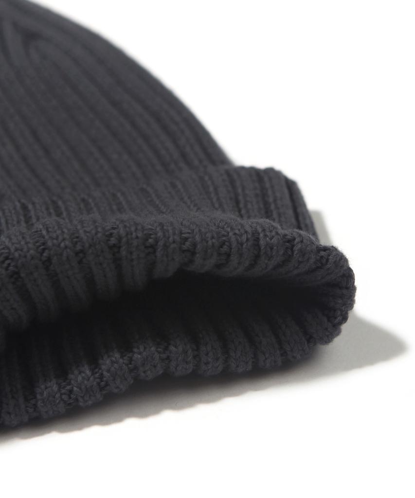 SUNDAY HOBBY CLUB Cotton Small Logo Beanie - Dark Gray