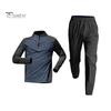 2Pcs/Set Men's Quick-drying Fitness Suit Half-zip T-shirt Trouser Set Sports Track Field Clothes Breathable Sportswear for Running Cycling