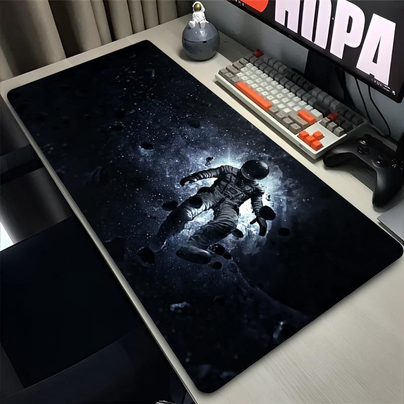 Large Mouse Pad Outer Space Astronauts Gamer Keyboard Desk Mouse Mat Laptop Gaming Accessories Starry Sky Carpet Anime Mousepads