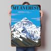 Mount Everest Gedrucktes Poster Benutzerdefinierte Wandkunst Retro Vintage Metallblechschilder für Zimmer Badezimmer Dekoration Ästhetische Dekoration Haus