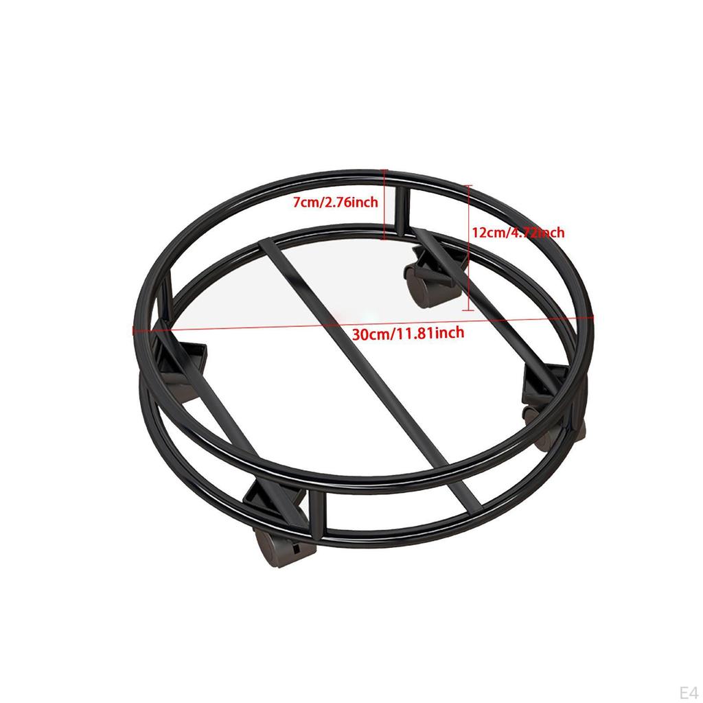 Flower Pot Holder with Lockable Casters for Living Room