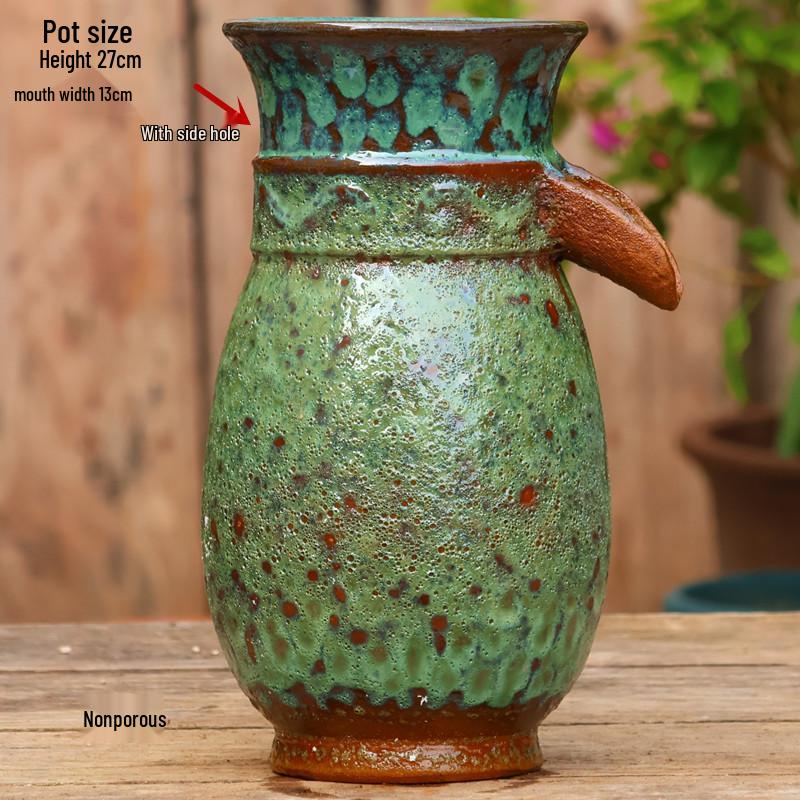 Vintage Ceramic Fish Tank Water Feature with Filtration & Oxygenation for Courtyard Landscaping and Hotel Décor