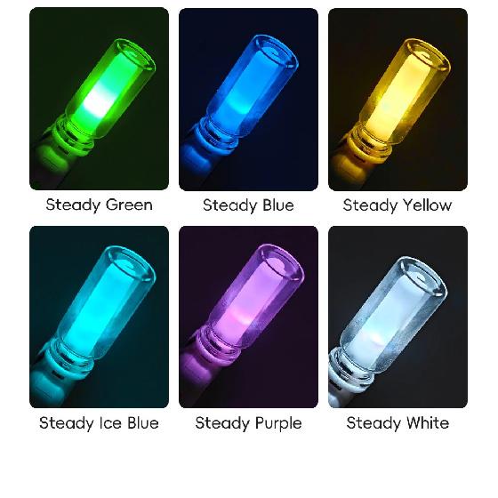 2x Car USB LED Rainbow Color 5V Retro LED Bulbs RGB Night Light Yellow Candle Style Camping Incandescent Decorative LED Lighting