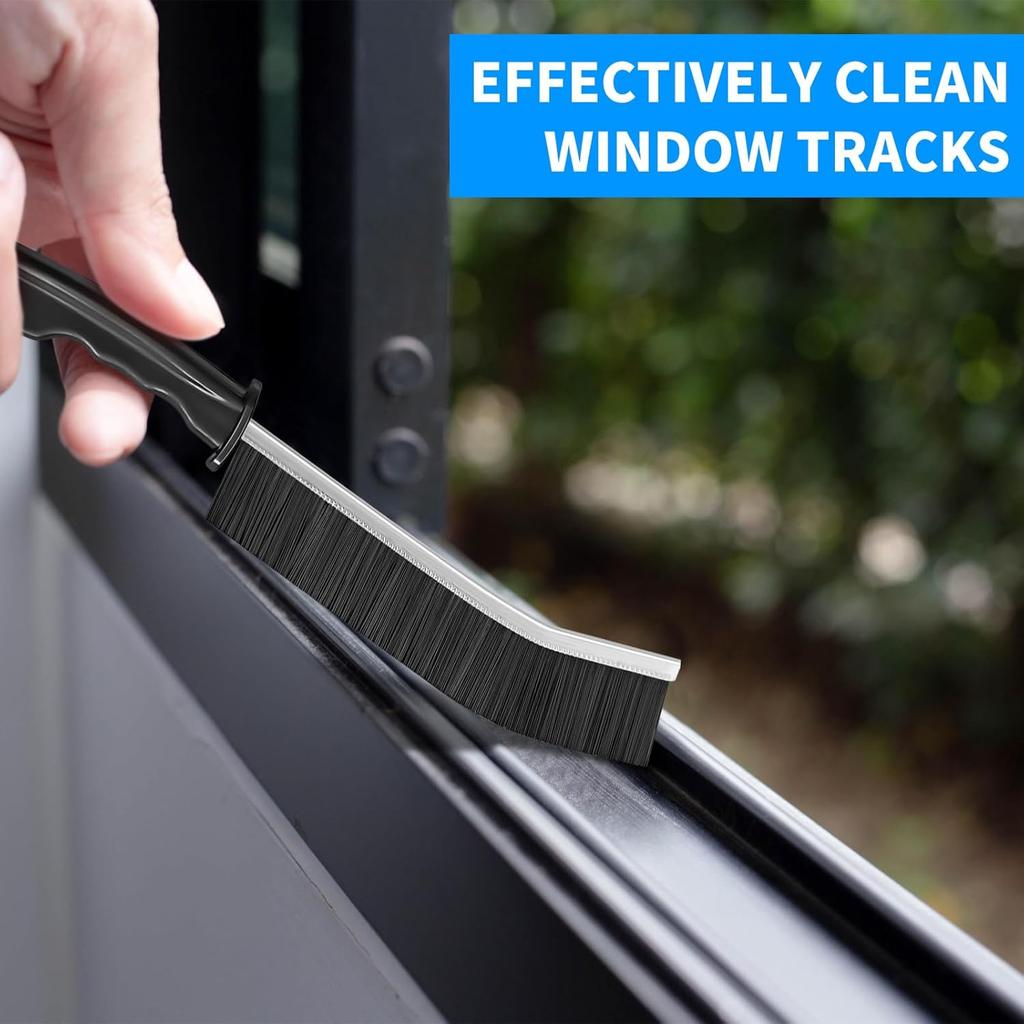 4PC Multi-Purpose Hard Bristle Crevice Cleaning Brush -Deep Reach Gap Cleaning Tool for Household Use Versatile, Durable, Thin Brush To Clean Tight