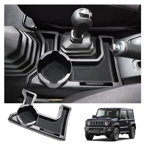 RUIYA Jimny Sierra JB64/JB74 Manual Transmission Drink Holder Storage Box Center Console Tray, ABS Material, Jimny JB64 Cup Holder Accessory Tray, JIM