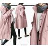 Women's Fashion Casual Solid Color Print Autumn Winter Long Sleeve Hooded Jackets & Coats