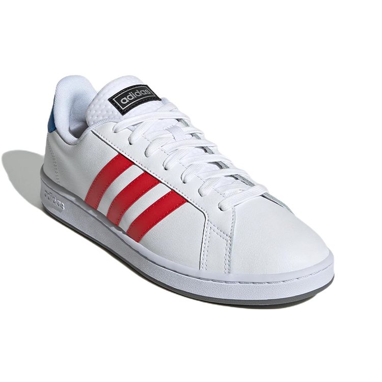 Adidas Neo Grand Court Casual Durable Low-Top Skate Shoes Men Sneakers White Red Blue GY3625