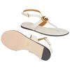 Gucci Double G Leather One Strap Sandals Women's White 746030 BKO00 9049