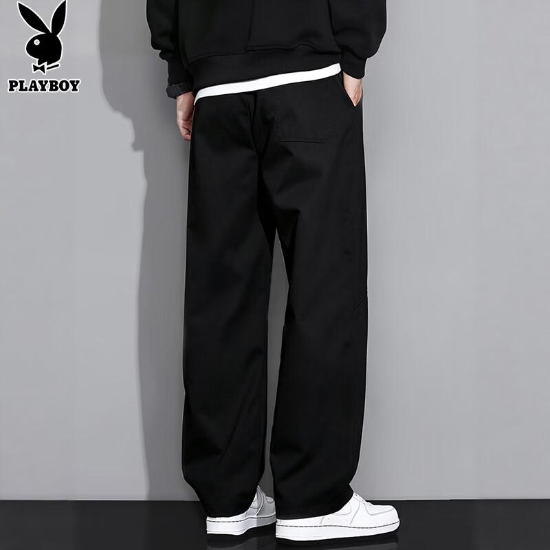 PLAYBOY Men's Casual Straight-Leg Cargo Pants