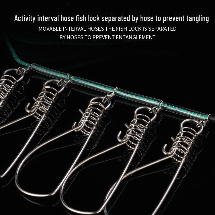 Stainless Steel Big Fish Hook & Lock - Large Portable Fishing Tool for Live Fish and Giant Carp.