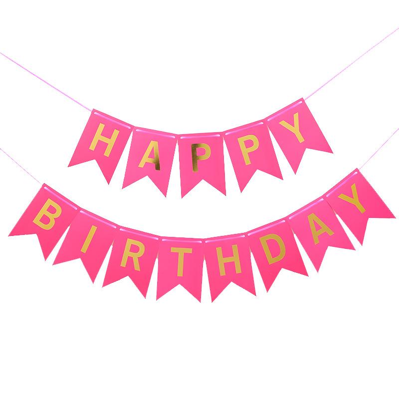 Europa e América, Vestir-se para Aniversário, Artigos para Festa, Banner FELIZ ANIVERSÁRIO, Adereços de Decoração de Cena de Aniversário