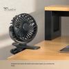 Quiet Desk Fan Portable Clip-on Fan, Built in Night Light, Adjustable 3 Speed, USB Rechargeable Bathroom Ventilation with 720-degree Rotation, Silent