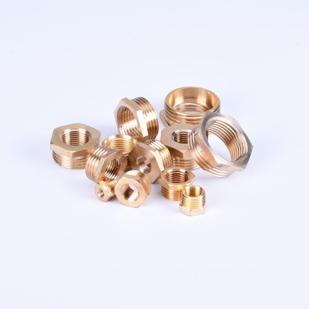 Brass Hex Bushing Reducer Pipe Fitting 1/8 1/4 3/8 1/2 3/4 F To M Threaded Reducing Copper Water Gas Adapter Coupler Connector