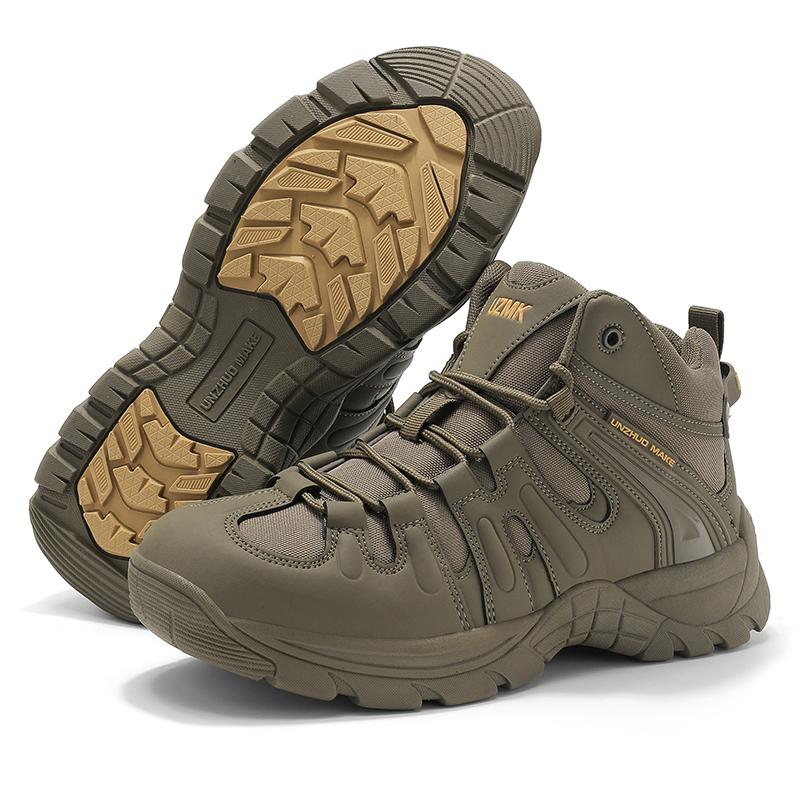 New Men's Tactical Boot Breathable Safety Anti-Slip Hunting Boot Motorcycle Male Army Boots Desert Climbing Hiking Shoes Size Plus