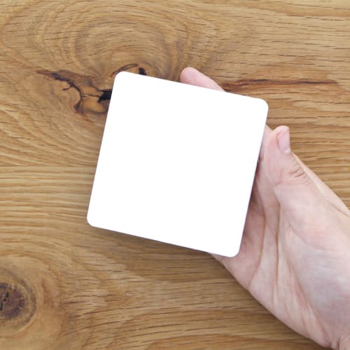 Daikoku Industrial Underlägg, Vita, 8,5 x 8,5 cm, Enfärgade, Fyrkantiga, 3362316, Förpackning med 100