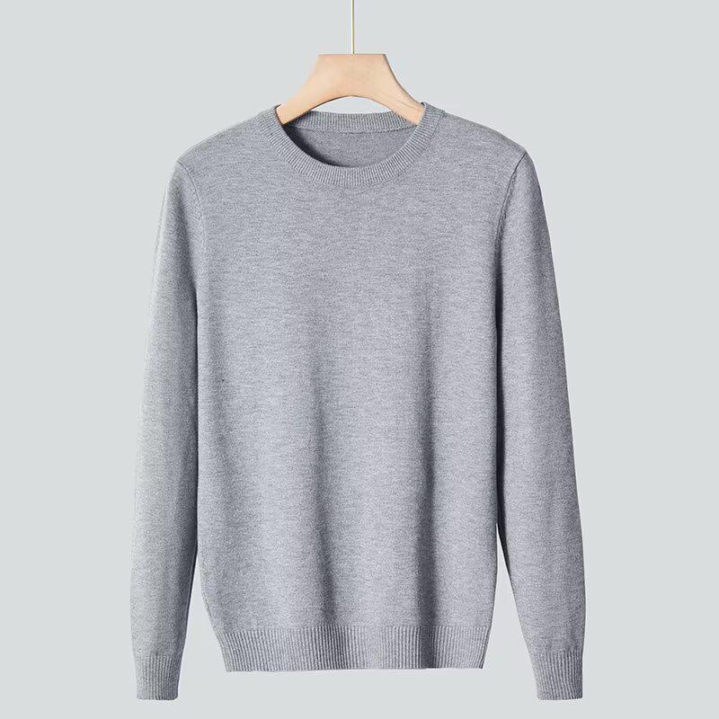 Trendy Harajuku Style Core-Spun Yarn Knitwear – Versatile No-Iron Round Neck Sweater