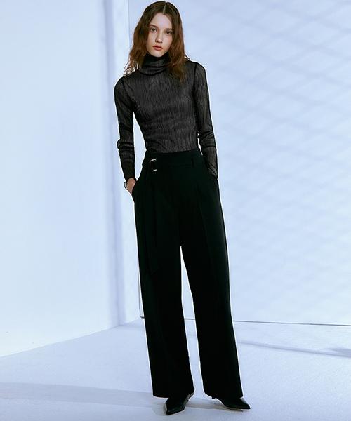 LINE STUDIO ONE Belted Wide Slacks Jwsloi0100