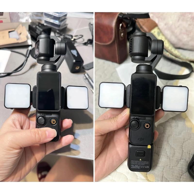 Photography Light Fit for Pocket 3 Adjustable Brightness Soft Lighting Auxiliary LED Fill Light Type C Rechargeable