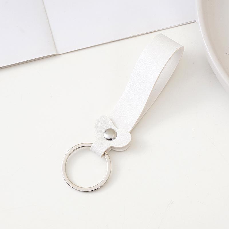 Cross-Border Multi-Functional Macaron Leather Car Keychain: Personalized, Creative, Multi-Color Metal Design.