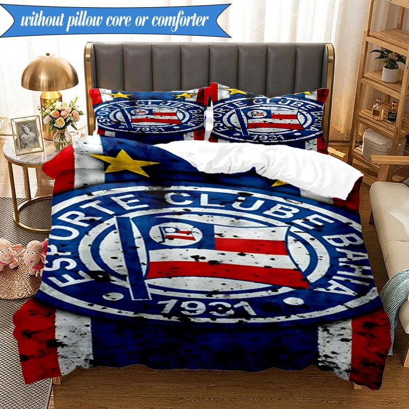 3PCS Esporte Clube Printed Soft Bedding Set,Including 1pc Duvet Cover And 2pcs Pillowcases Perfect for Bedroom, Dormitory, Fan gift