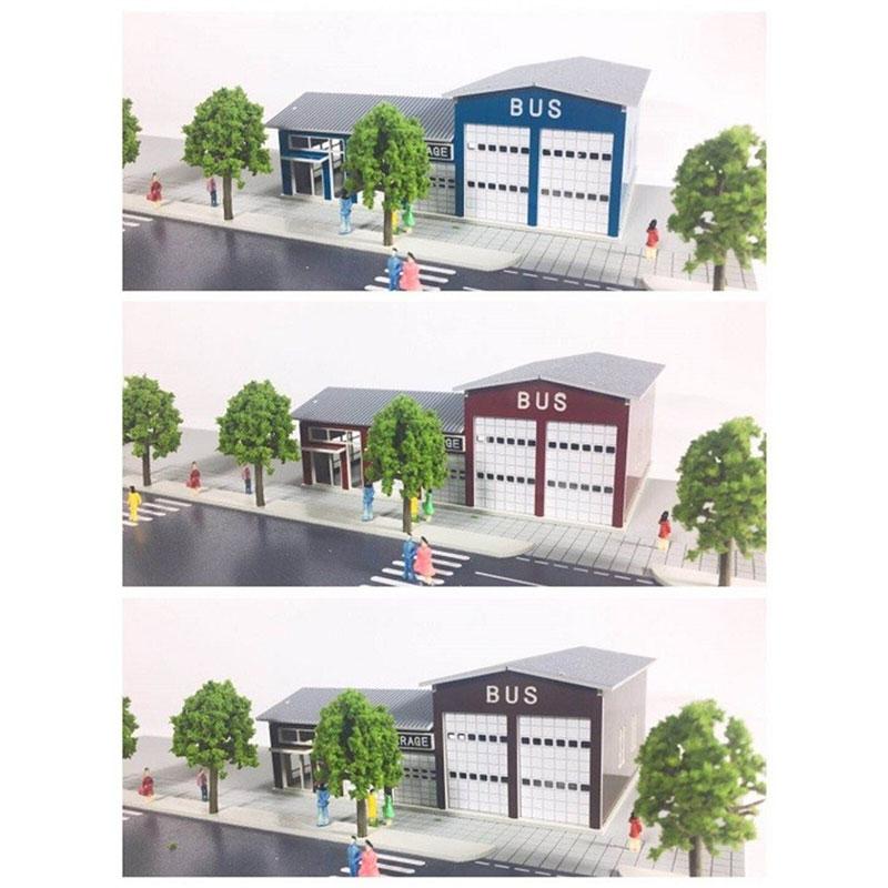 1/150 N Scale Building Model Japanese Modern City Building Train Scene Miniature Sand Table Landscape DIY Assembly Model Toy