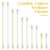 10Pcs Chain Extenders Jewelry Delicate Choker Extender Tail Chain Double Clasp