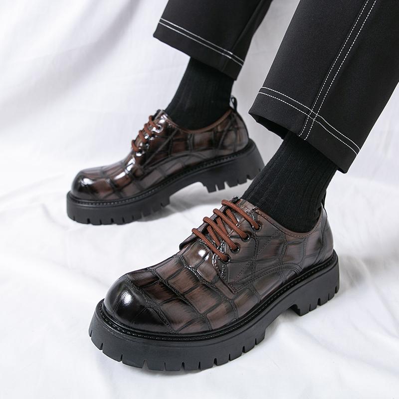 Fashion Plus Size 38-46 Casual men's leather shoes Trendy design comfortable style Outdoor Fashion Party Street Thick soled shoes