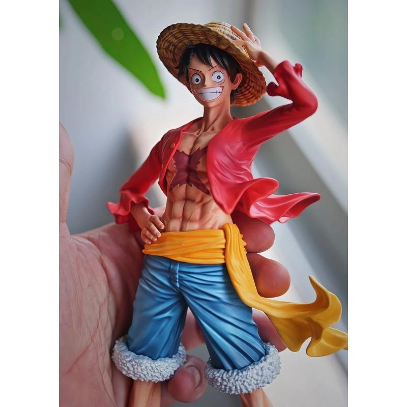 Cap Pressing Ghost Island Luffy Gk One Piece Anime Figurine Model Table Setup Gk Statue Desktop Ornament Boys Playthings Birth Date Present