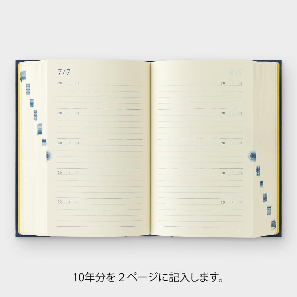 Midori  Midori  Designphil Midori  Midori  Diary 10 Year Continuous Door Navy Blue 12397006 Navy