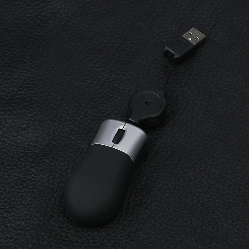 Portable Mini Game Mouse Retractable Usb Optical Scroll Wheel Wired Mouse Ergonomic For Laptop Notebook Pc Computer Gaming Mice