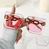 Trend Oversized Square Fashion Glasses,Girls Boys Stylish Sunglasses,for Party, Hiking, Trekking,Shopping