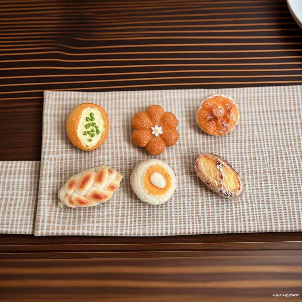 

Mini French Lye Bread Fridge Magnet - European Bread Memo Sticker Decoration