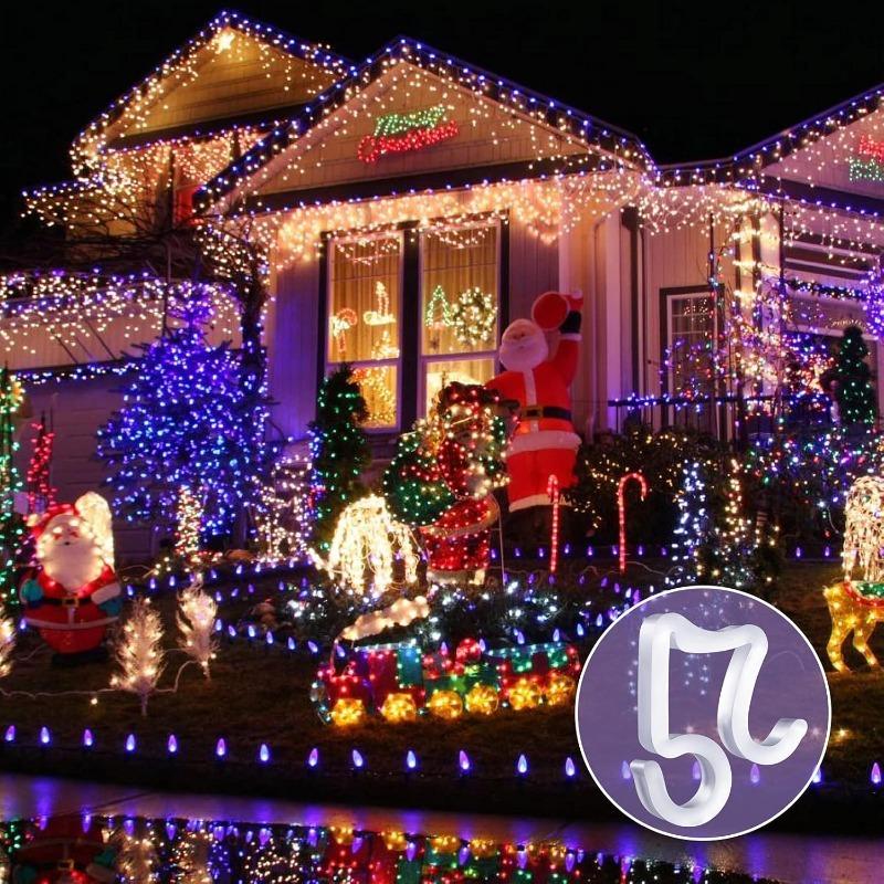 Weatherproof Christmas Light Clip White Plastic Hook for Outdoor String Rope Cable Holder Christmas New Year Decoration Supplies