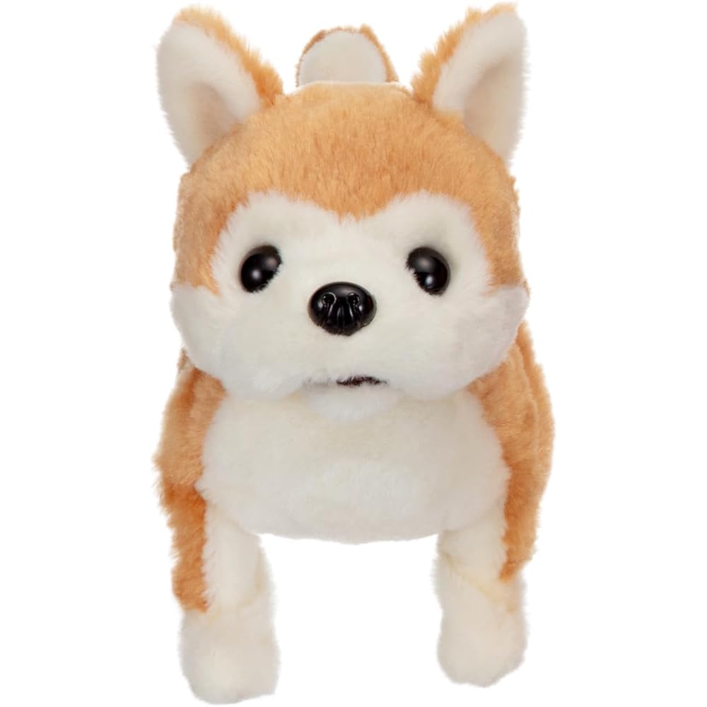 IWAYA Piccoline Akita Dog Plush Toy Battery Operated Walking Tail Wagging Sound 3 Years and Up