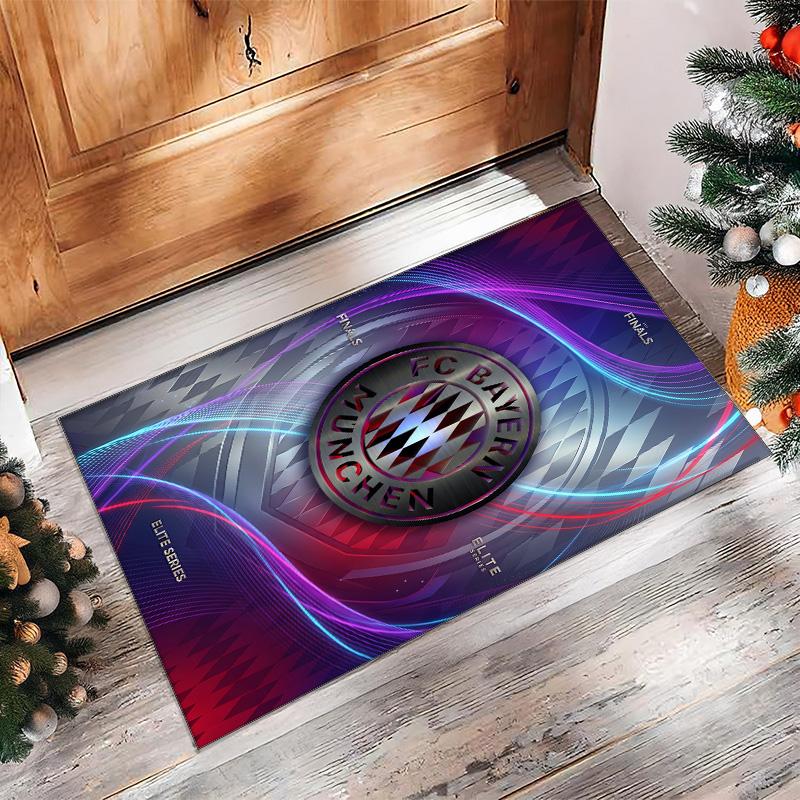 Tappeto Morbido Area Rug con Motivo Calcio Bayern Monaco Antiscivolo Tappeto per Pavimento Interno Tappetino Decorazione Sportiva per Camera da Letto