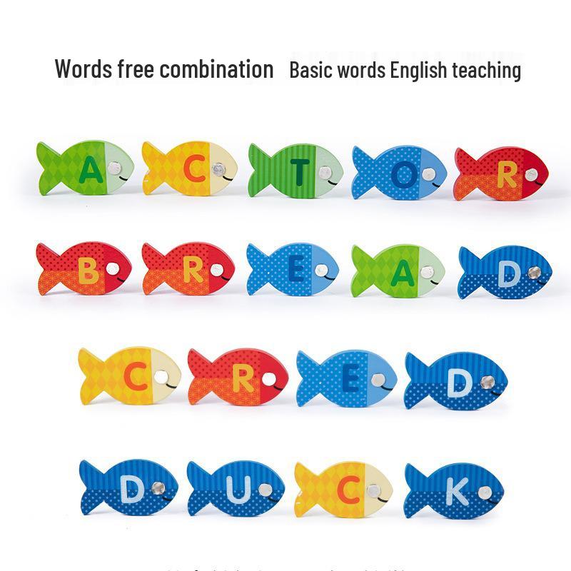 Children's Wooden Magnetic Fishing Toy - Letter & Number Puzzle for Parent-Child Interaction