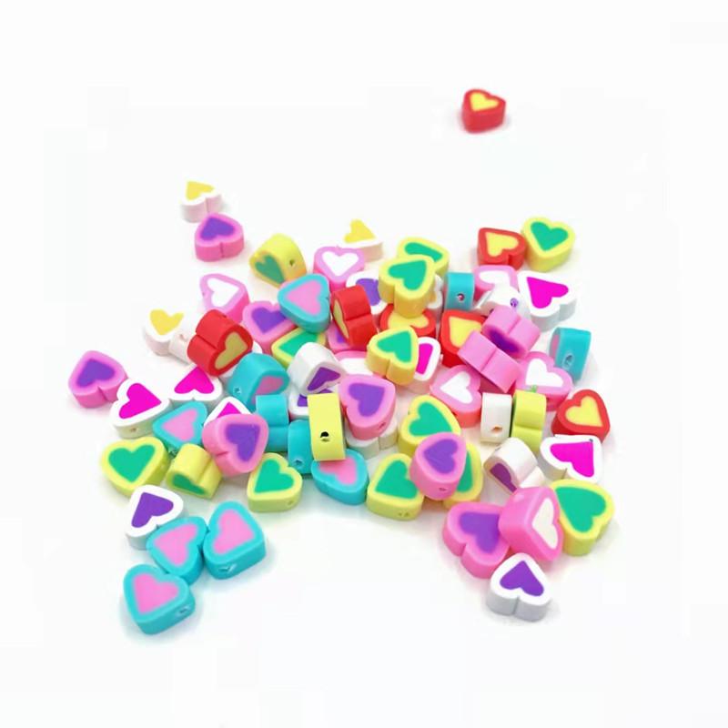 Colorful Fruit & Smiley Face Polymer Clay Beads Bracelet DIY Jewelry Accessories