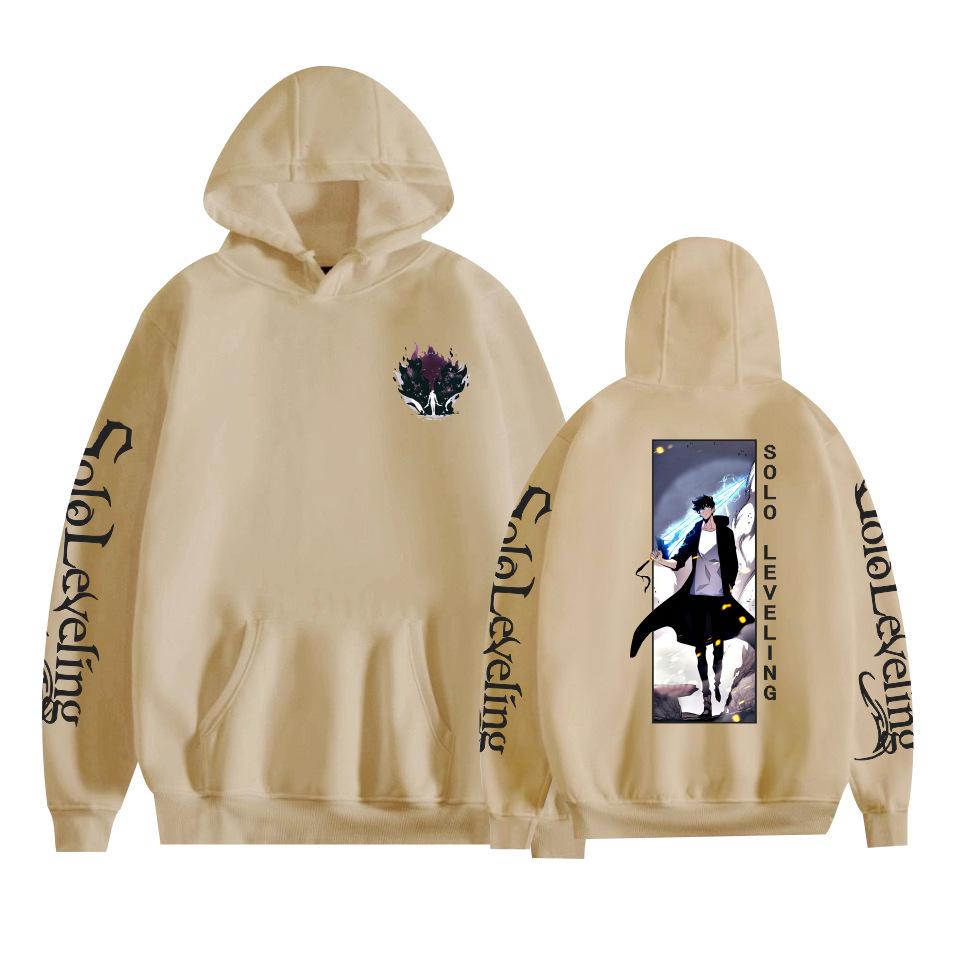 Solo Leveling Anime Printed Men's Fashion Long Sleeve Hoodie Cartoon Sweatshirt