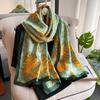 New 90*180CM Fashion Luxury Lady Print Design Shawl Soft Satin Silk Scarf Shawl Versatile Women Long Silk Scarves