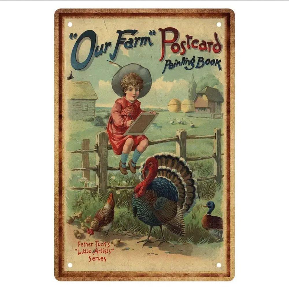 Vintage Metal Sign "Welcome to Wolf Cave" Outdoor Nature Decor 20x30cm