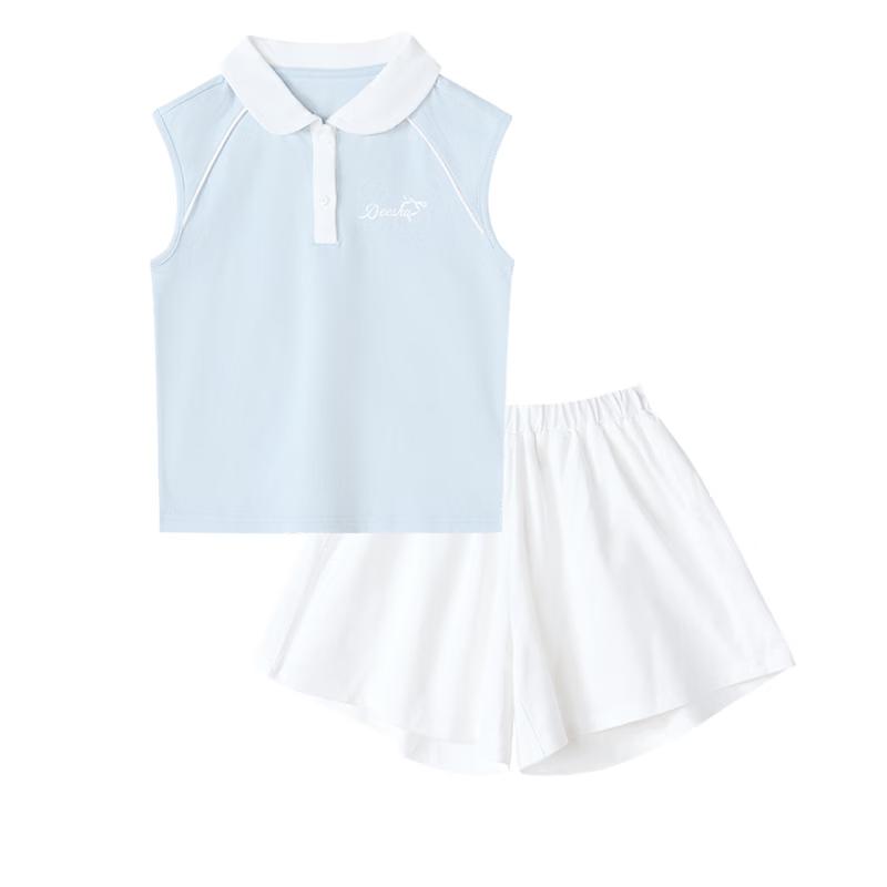 DESA Girls  Sporty Color-Block Skort Set 140