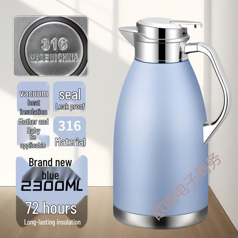 High-End Double-Layer Stainless Steel Insulated Kettle – Anti-Scald Hot Water Pot for Household and Commercial Use