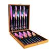 V Royal Court 24-Piece European Stainless Steel Cutlery Set: Knife, Fork & Spoon in Gift Box for Hotel Dining