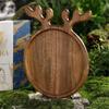 Reindeer Christmas Wooden Fruit and Snack Tray