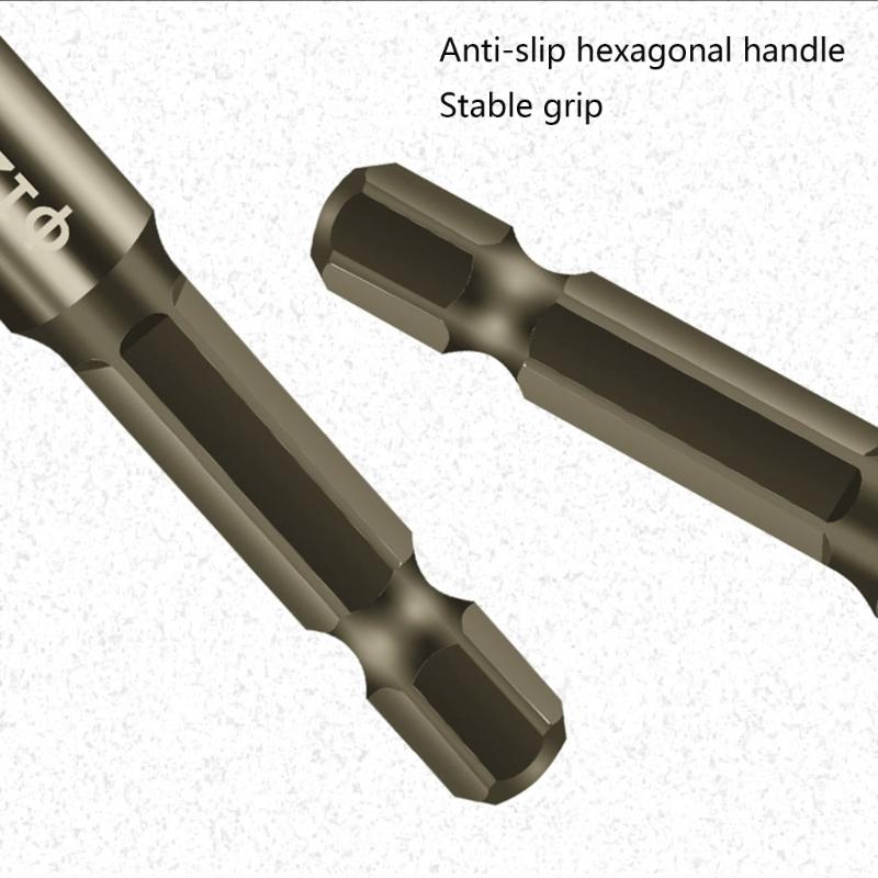 Serrated Tile Drill Bit Four-Edged Hexagonal Shank Drill Bit Drilling Tool for Glass Ceramic Concrete Brick