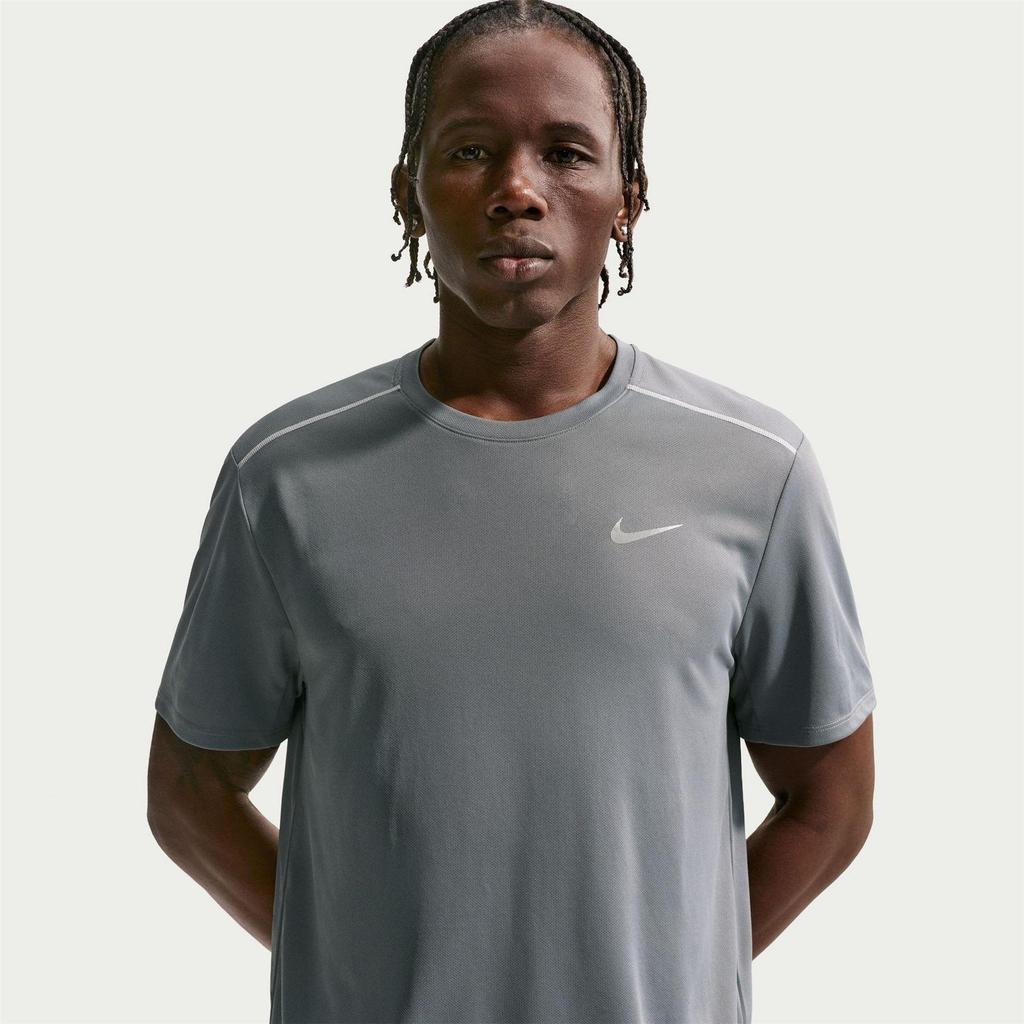 Nike Mens Miler Swoosh Reflective Detail T-Shirt