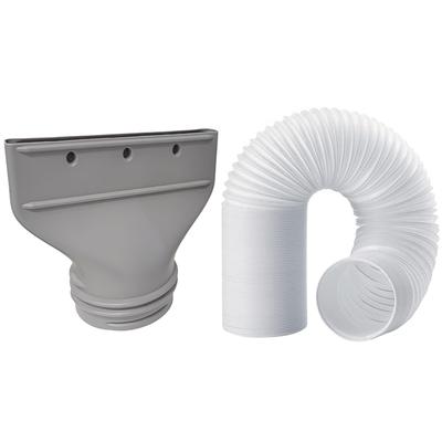 A78E-Flat Hose Adapter Window Vent Kit Air Conditioning Hose Connector Portable Ac Hose Coupler With Pipe