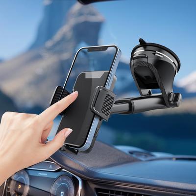 Gravity Sucker Car Phone Holder Retractable Dashboard Mobile Phone Stand Universal Auto Smartphone Stand for Trucks RVs Vehicles